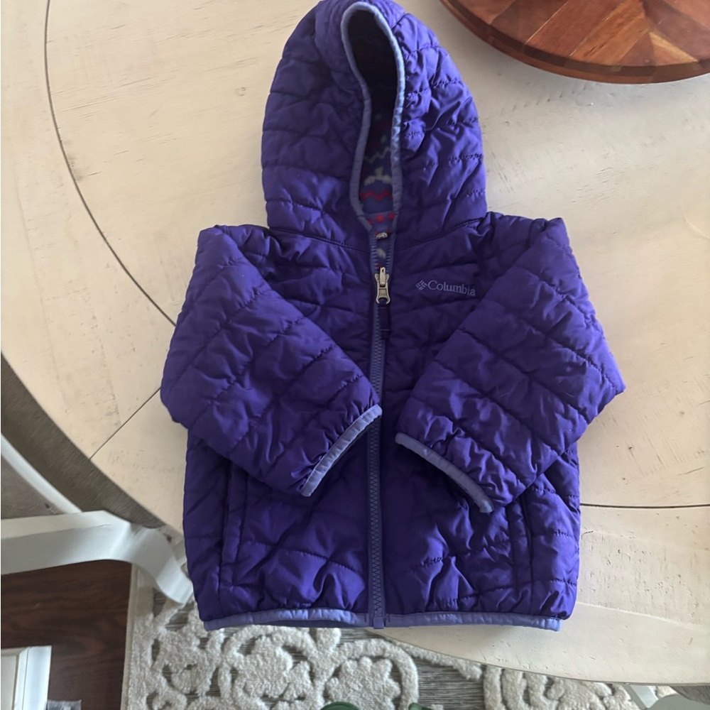 Columbia Purple Quilted Hooded Jacket